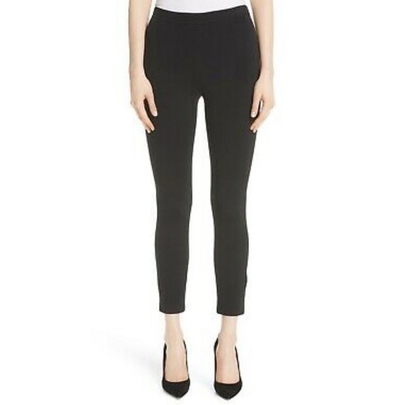 St John Caviar Alexa Milano Knit Ankle Pants Black Vented Ankle Slim Cigarette 6 - Picture 13 of 16
